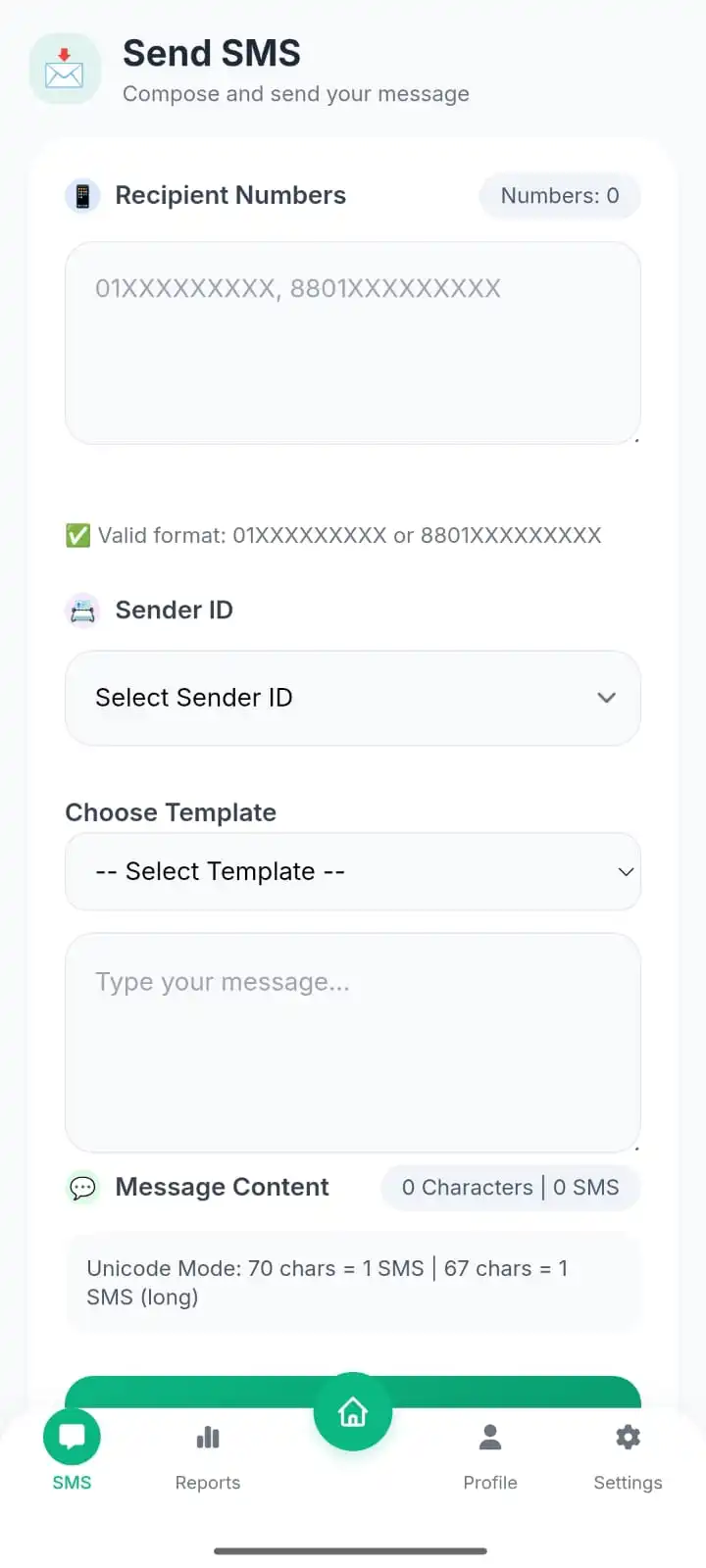 Send SMS